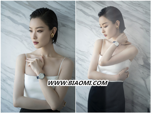 倪妮黑白拼接礼服裙亮相杭州万象城 1.jpg