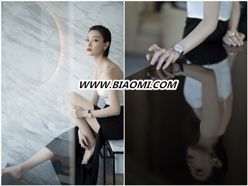 倪妮黑白拼接礼服裙亮相杭州万象城 2.jpg
