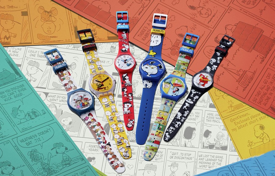 瑞士斯沃琪推出《花生漫画》联名腕表: SWATCH X PEANUTS系列