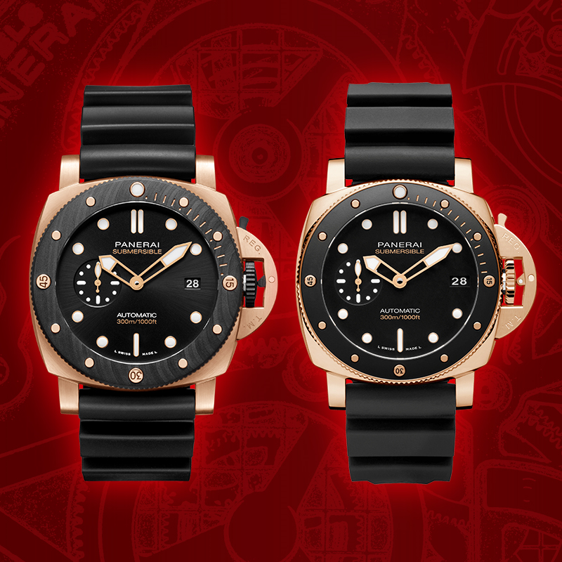 6. 沛纳海Submersible Goldtech™潜行系列红金腕表 - 44毫米（PAM01070）与沛纳海Submersible Goldtech™潜行系列红金腕表 - 42毫米（PAM01164）_副本.png