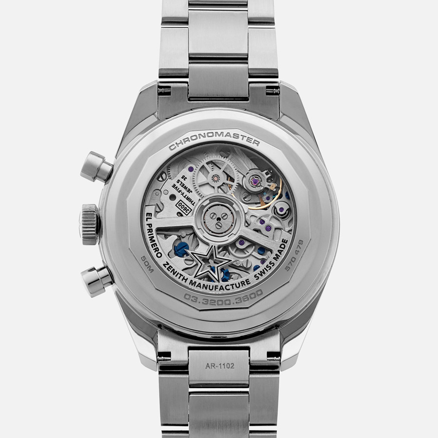 ZENITH真力时CHRONOMASTER旗舰系列Original腕表Hodinkee限量版透过蓝宝石底盖El Primero机芯清晰可见.jpg