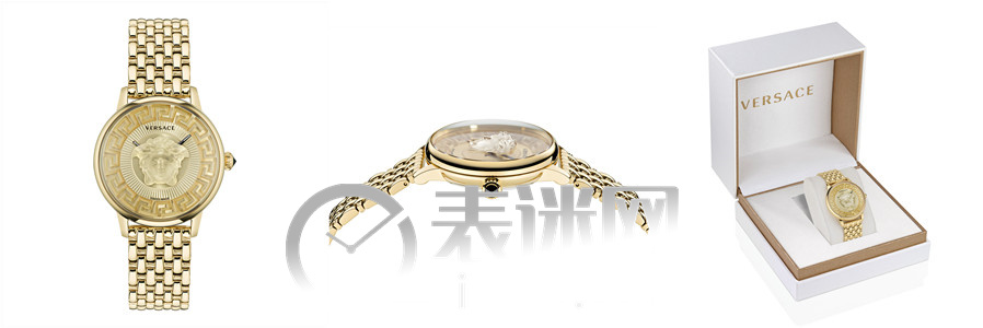 Versace 腕表–2023 春夏系列 透明树脂为表盘上方的悬浮效果3D美杜莎头像注入神秘魅力