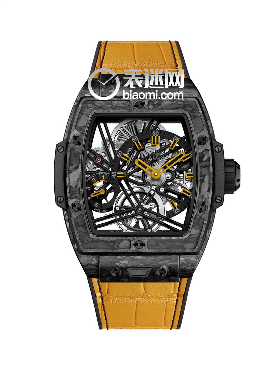 HUBLOT宇舶表Big Bang灵魂陀飞轮凯歌香槟经典马球赛腕表-橙色鳄鱼皮表带款.jpg