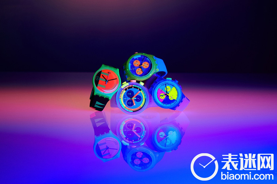 Swatch NEON 系列全新演绎标志性瑞士斯沃琪设计，以鲜艳色彩华丽回归