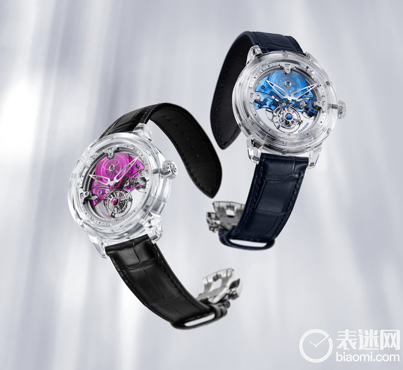 雅典表推出两款Royal Sapphire飞行陀飞轮限量腕表