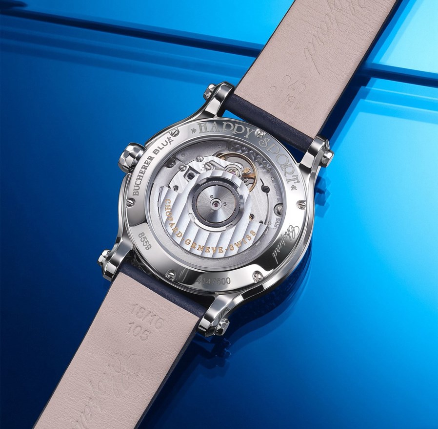 Chopard萧邦推出Happy Sport腕表宝嘉尔蓝色特别版之二.jpg
