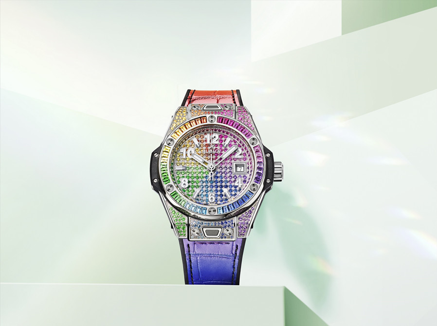 HUBLOT宇舶表BIG BANG“一键式”精钢彩虹腕表.jpg