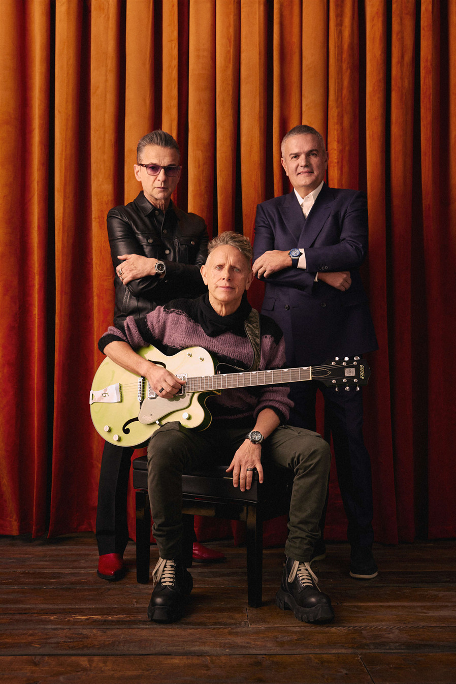 HUBLOT宇舶表首席执行官里卡多•瓜达鲁普与合作伙伴赶时髦（Depeche Mode）乐队——戴夫•葛罕与马丁•戈尔.jpg