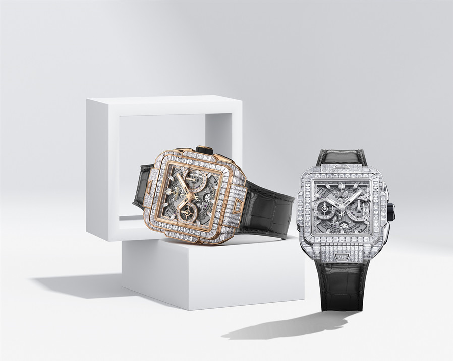 HUBLOT宇舶表SQUARE BANG UNICO王金高级珠宝腕表与SQUARE BANG UNICO白金高级珠宝腕表.jpg