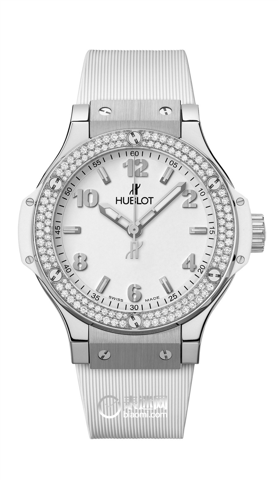HUBLOT宇舶表BIG BANG精钢白色镶钻腕表.jpg