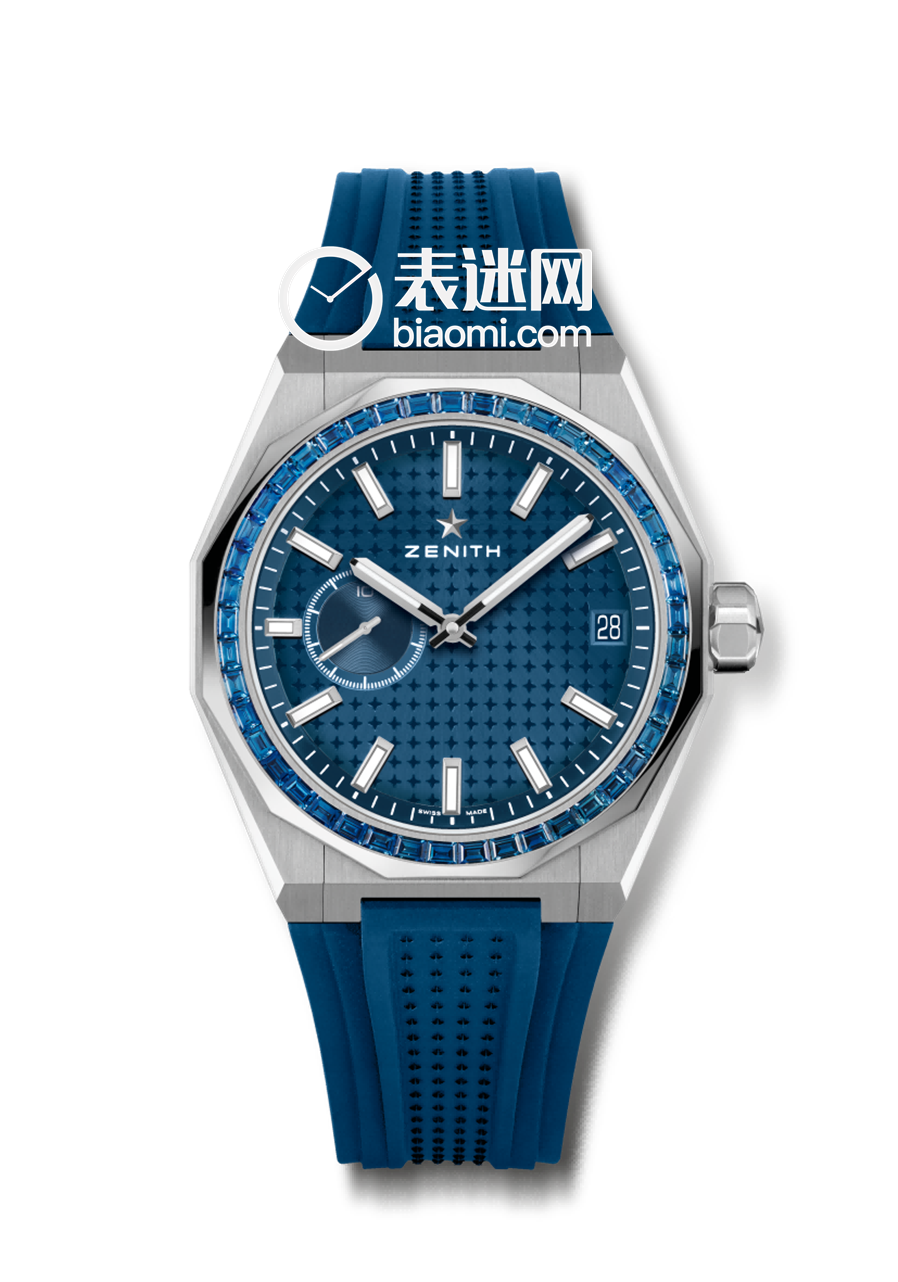 ZENITH真力时DEFY SKYLINE Sapphire蓝宝石天际腕表精品店特别版将蓝宝石的瑰丽色调搭配金属蓝色表盘最终呈现独特效果.png