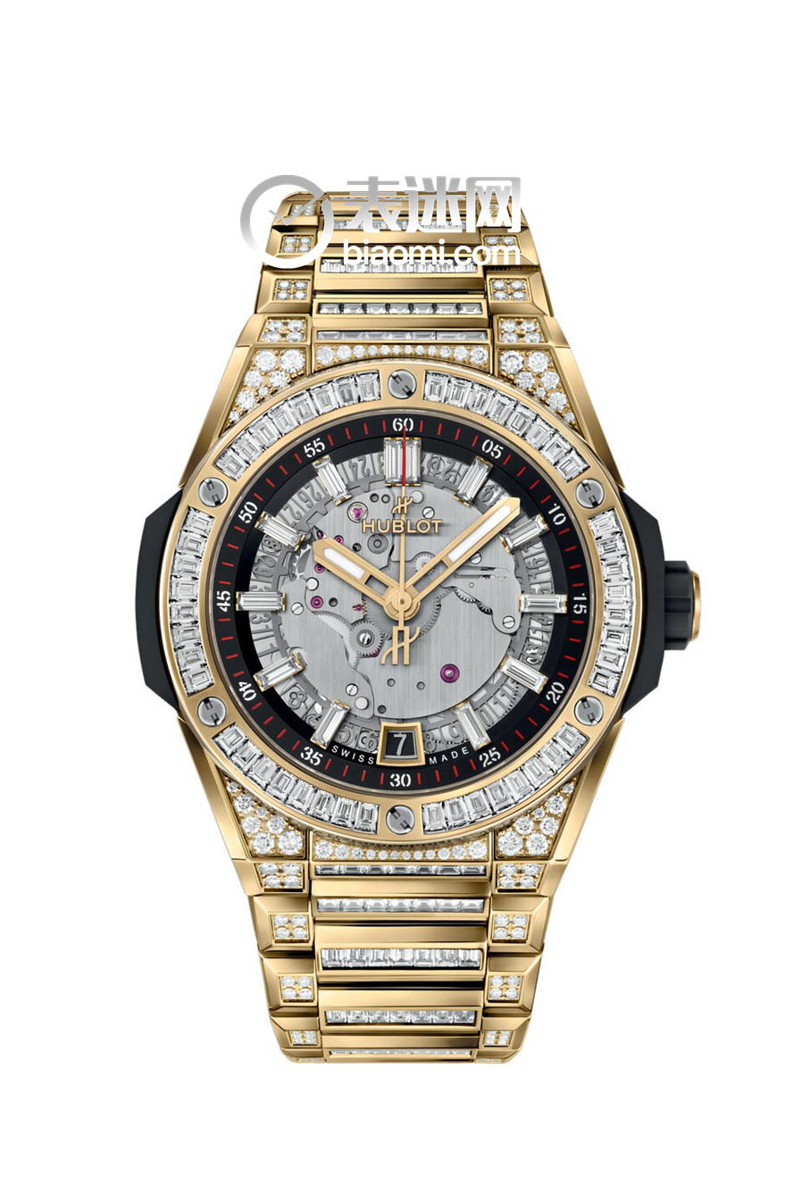 HUBLOT宇舶表 BIG BANG INTEGRATED  一体式TIME ONLY黄金珠宝腕表_副本.jpg
