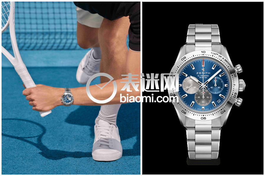 全新ZENITH真力时CHRONOMASTER Sport腕表巧妙融汇多种纹理质感润饰经典三色计时盘与蓝色太阳纹金属表盘_副本.jpg