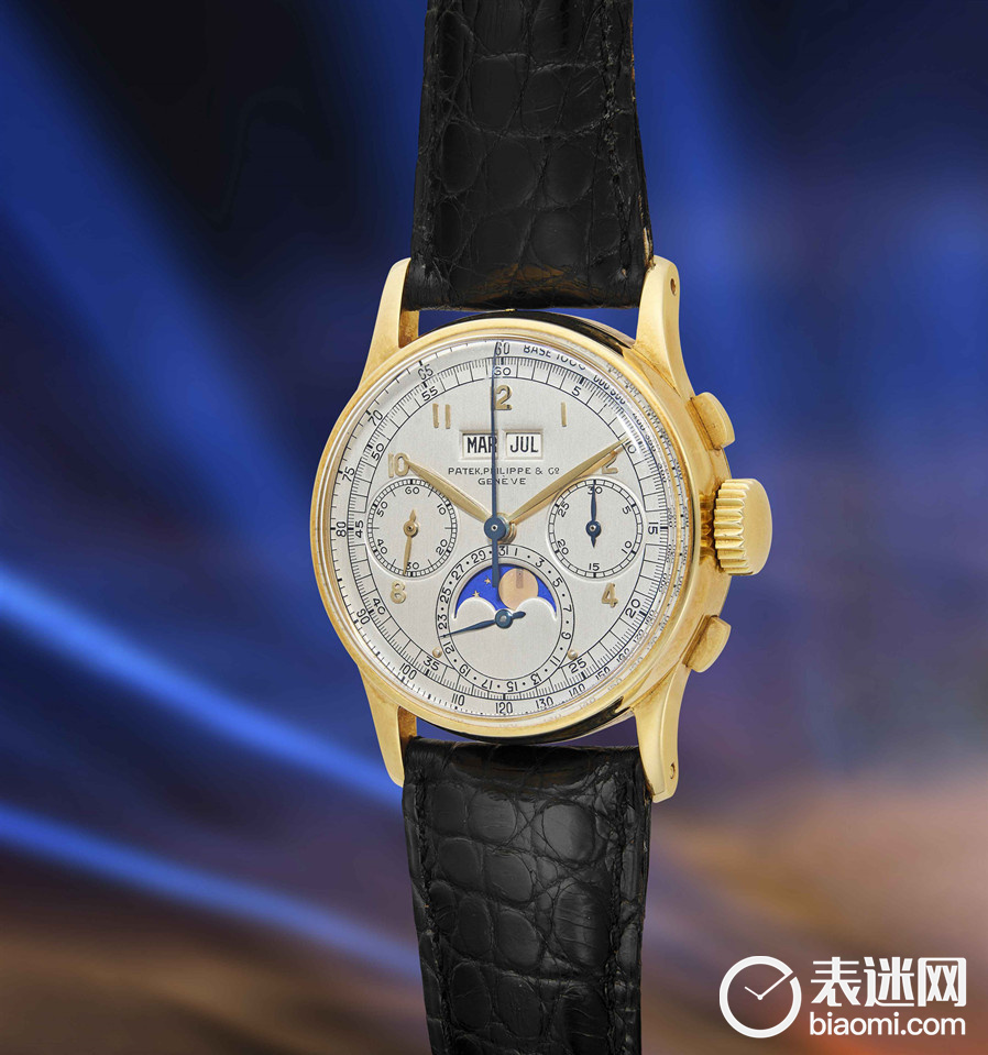 百达翡丽，型号1518，黄金万年历计时腕表.jpg