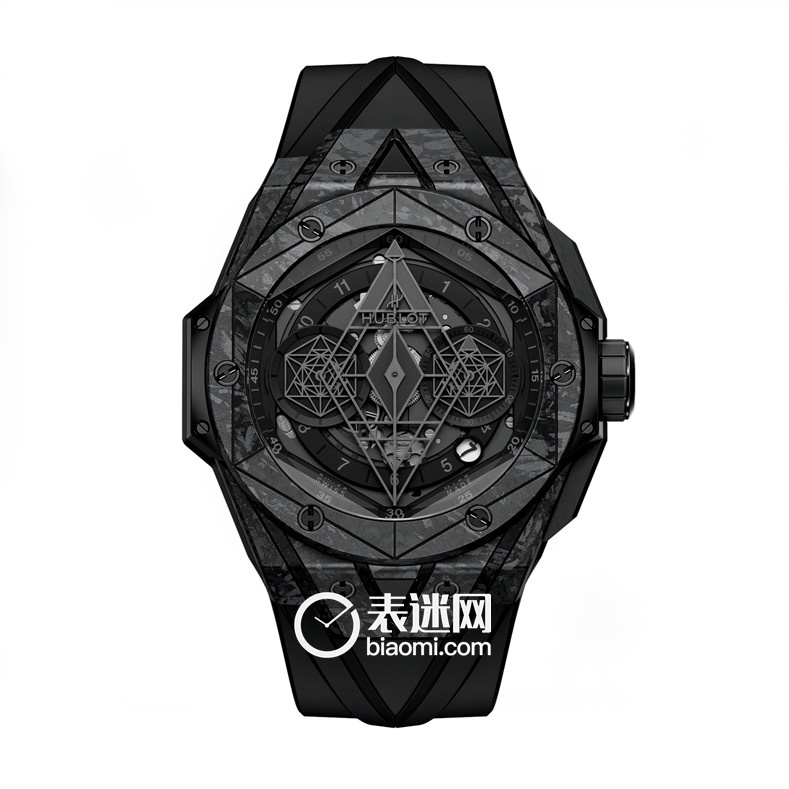 HUBLOT宇舶表BIG BANG UNICO SANG BLEU II 刺青黑色碳纤维腕表_白底图.jpg