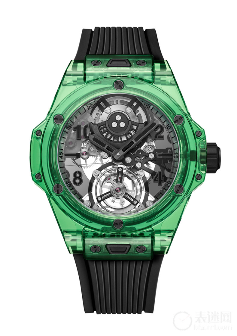 HUBLOT宇舶表BIG BANG自动上链陀飞轮绿色SAXEM腕表_白底图.jpg