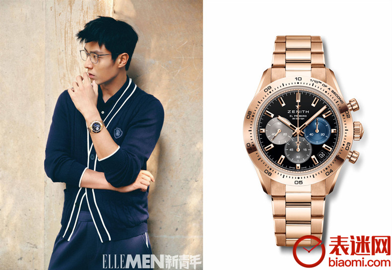 演员陈靖可佩戴ZENITH真力时CHRONOMASTER旗舰系列运动腕表玫瑰金版亮相《ELLEMEN新青年》_副本.jpg 演员陈靖可佩戴ZENITH真力时CHRONOMASTER旗舰系列运动腕表玫瑰金版亮相《ELLEMEN新青年》_副本.jpg